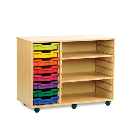 8 Shallow Tray Unit with 2 Shelves
