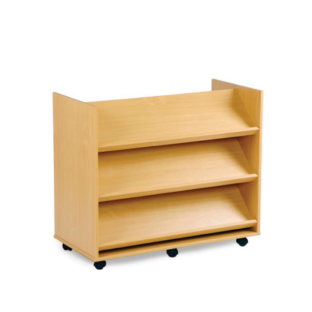Library Unit with 3 Angled Shelves