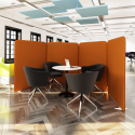 Sit Stand Suite - Acoustic Screens, Round Table & Tub Chairs