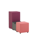 D9 Roscal - Modern Double-Sided Tiered Seating with Storage