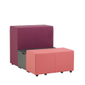 D9 Roscal - Modern Double-Sided Tiered Seating with Storage