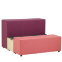 D9 Roscal - Modern Double-Sided Tiered Seating with Storage