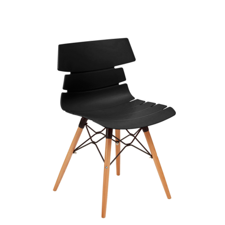 AS8 Finesse Wood - Stylish Chair with Wooden 4-Leg Frame