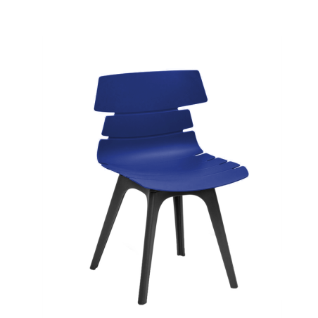 AS8 Finesse PB - Stylish Chair with Black Poly 4-Leg Frame