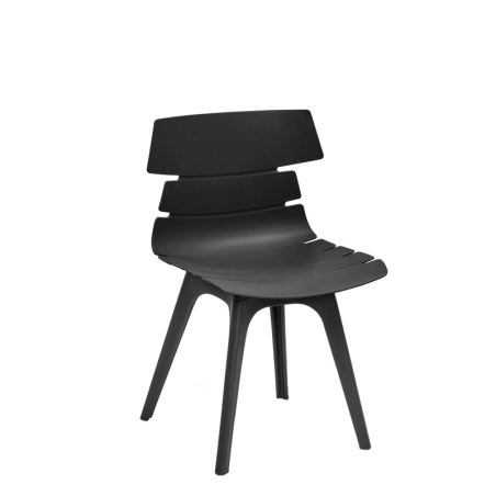 AS8 Finesse PB - Stylish Chair with Black Poly 4-Leg Frame