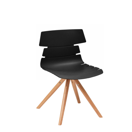 AS8 Finesse Pyramid - Elegant Chair with Wooden Pyramid Frame