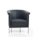 Leather and Chrome Tub Chairs
