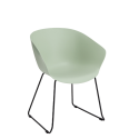 AS8 Caracel Skid - Poly Tub Chair with Black Skid Frame