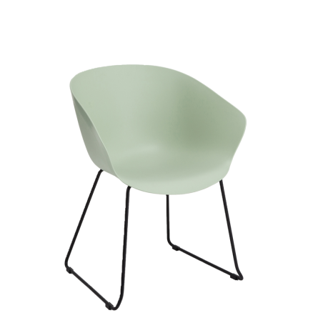AS8 Caracel Skid - Poly Tub Chair with Black Skid Frame