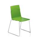 Sedus Meet Skid - Stackable Poly Chair with Chrome Frame
