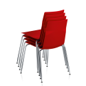 Sedus Meet 4L - Stackable Poly Chair with Chrome 4-Leg Frame"