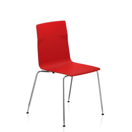 Sedus Meet 4L - Stackable Poly Chair with Chrome 4-Leg Frame"