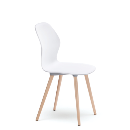 Sedus Spot W4L - Wooden 4-Leg Chair with Poly Seat and Backrest