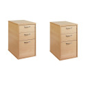Falcon 3 Drawer Desk High Pedestal