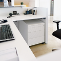 Sedus Crescent Reception Desk - White/Black Panels, Modern Design