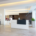 Sedus Crescent Reception Desk - White/Black Panels, Modern Design