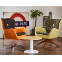 Tek Turrie - Soft Seating Armchair with Wooden Pyramid Base