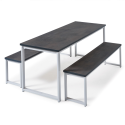 Ponder Bistro Set - Rustic Table with Metal Hoop Frame & Options