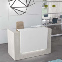 Q2 Reception Desk - Sleek Design, Wood, Lacquer & Lighting Options