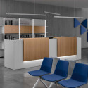 Q2 Reception Desk - Sleek Design, Wood, Lacquer & Lighting Options