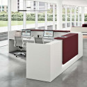 Q2 Reception Desk - Sleek Design, Wood, Lacquer & Lighting Options