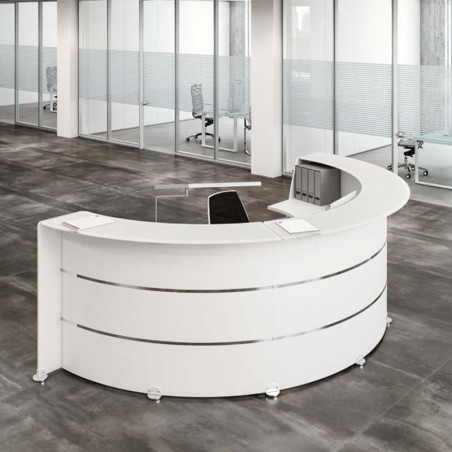 Q-Glass Curved Reception Counters - Elegant, Functional Design Solutions