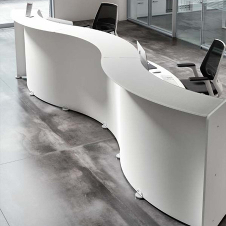 Q-Glass Curved Reception Counters - Elegant, Functional Design Solutions