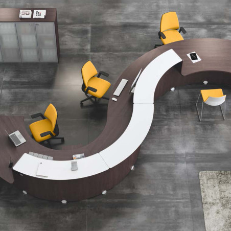 Q-Glass Curved Reception Counters - Elegant, Functional Design Solutions