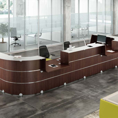 Q-Glass Curved Reception Counters - Elegant, Functional Design Solutions