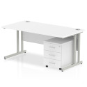 DY4 Instinct Desk with Mobile Pedestal Bundle
