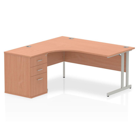 DY4 Curve Instinct Desk + Pedestal Bundle